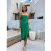 Zelené elegantní šaty SYMBOLIZE s rozparkem