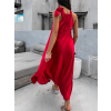Červené lesklé elegantní šaty CORALLINE