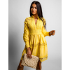 Žluté elegantní krajkové šaty FIMALLA