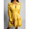 Žluté elegantní krajkové šaty FIMALLA