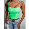 Zelený elegantní crop top TOPAZ