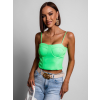 Zelený elegantní crop top TOPAZ