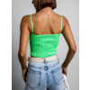 Zelený elegantní crop top TOPAZ