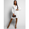 Bílé elegantní šaty SCOPY s límečkem