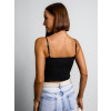 Černý elegantní crop top TOPAZ