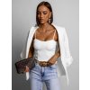 Bílý elegantní crop top TOPAZ