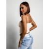 Bílý elegantní crop top TOPAZ