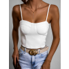 Bílý elegantní crop top TOPAZ