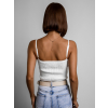 Bílý elegantní crop top TOPAZ