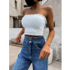 Bílý elegantní crop top KEET