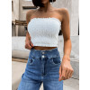 Bílý elegantní crop top KEET