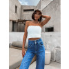 Bílý elegantní crop top KEET