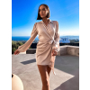 Krémové elegantní šaty THERAPY se zavazováním