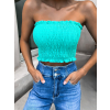Tyrkysový elegantní crop top KEET