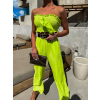 Neonově zelený dvoudílný elegantní komplet FINNEGAN