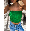 Zelený elegantní crop top KEET