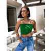 Zelený elegantní crop top KEET