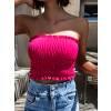 Tmavě růžový elegantní crop top KEET