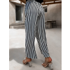 Bílé elegantní kalhoty BOYSEN s pruhy