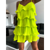Neonové žluté šaty STORK s volánky