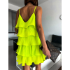 Neonové žluté šaty STORK s volánky