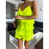 Neonové žluté šaty STORK s volánky