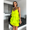 Neonové žluté šaty STORK s volánky