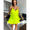 Neonové žluté šaty STORK s volánky