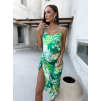 Zelené elegantní šaty SANTORINI se vzory