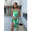 Zelené elegantní šaty SANTORINI se vzory