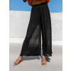 Černé plisované elegantní kalhoty SELIE