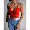Červený lesklý elegantní top LAURELS