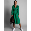 Zelené elegantní košilové šaty PERMANENT s páskem