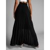 Černá dlouhá plisovaná sukně SPRUCE