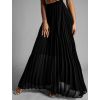 Černá dlouhá plisovaná sukně SPRUCE