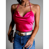 Růžový lesklý elegantní top LAURELS