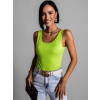 Neonově zelený elegantní jednoduchý top ZARRA