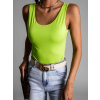 Neonově zelený elegantní jednoduchý top ZARRA