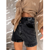Černé džínové kraťasy FANLOSS