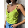 Světle zelený nařasený tílkový top FROLIN