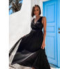 Černé elegantní dlouhé šaty CASSIA
