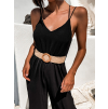 Černý overal POLETY s páskem