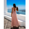 Starorůžové elegantní dlouhé šaty CASSIA