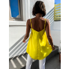 Žlutý elegantní top FANIAS s krajkou