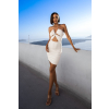 Bílé elegantní šaty RUELLIA s průstřihy