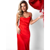 Červené dlouhé lesklé šaty KARRIN