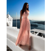 Světle růžové elegantní dlouhé šaty FLOAT