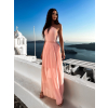 Světle růžové elegantní dlouhé šaty FLOAT