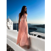 Světle růžové elegantní dlouhé šaty FLOAT