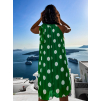 Zelené plisované šaty LACIE s puntíky
